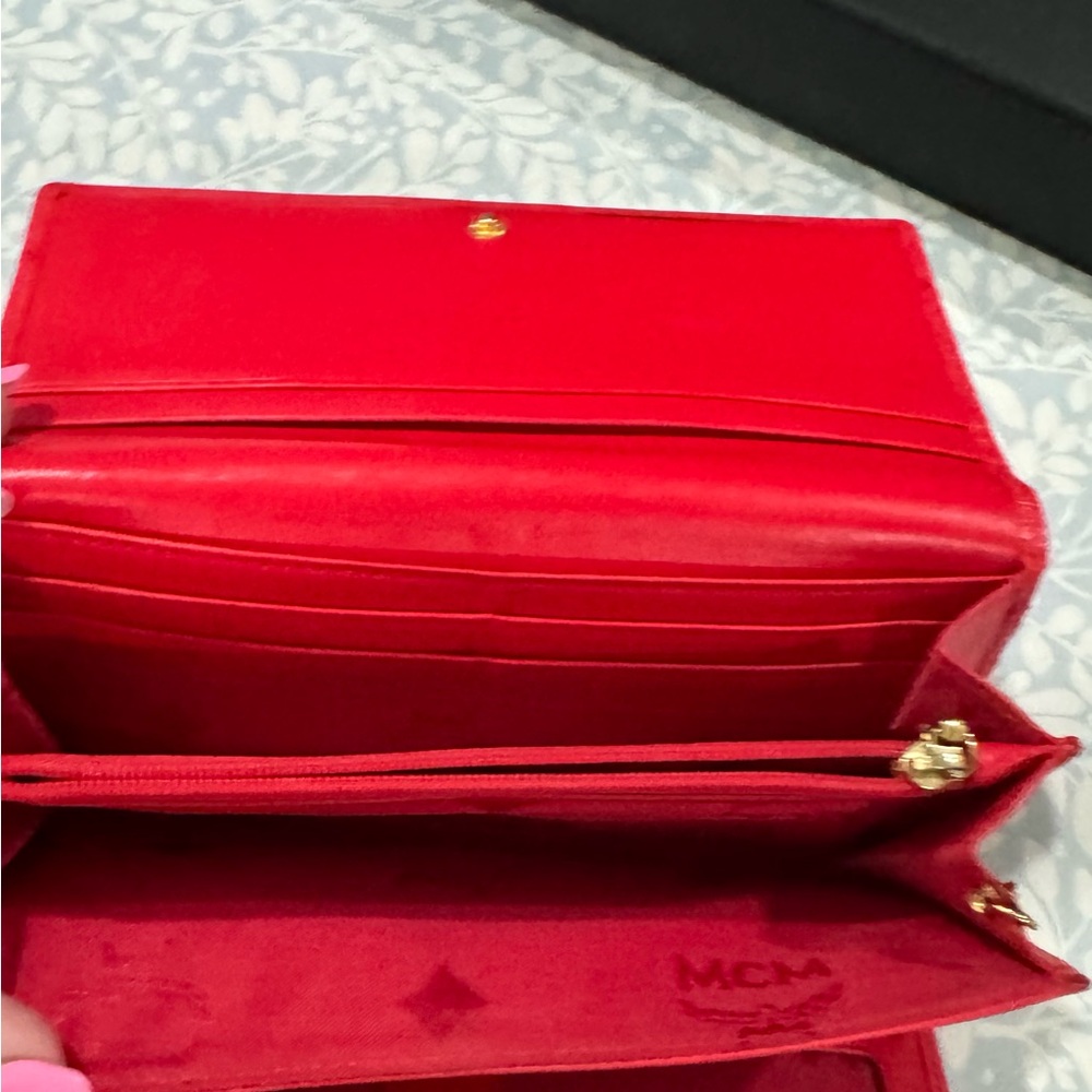 EUC MCM Leather Long Wallet with Charms, MCM Box Included - Picture 5 of 9